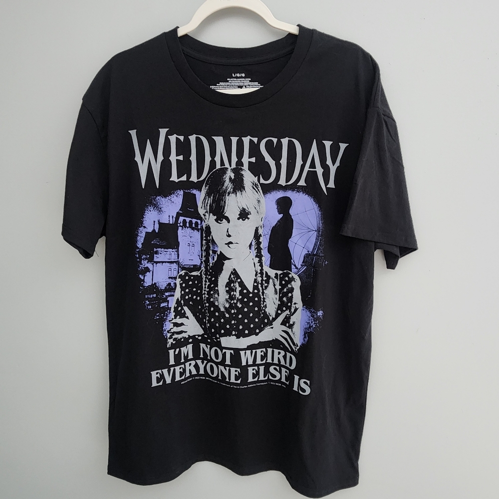 The Addams Family Wednesday T-shirt 'I'm Not Weird Everyone Else Is'